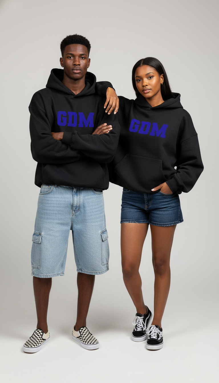 Black and Blue Hoodie