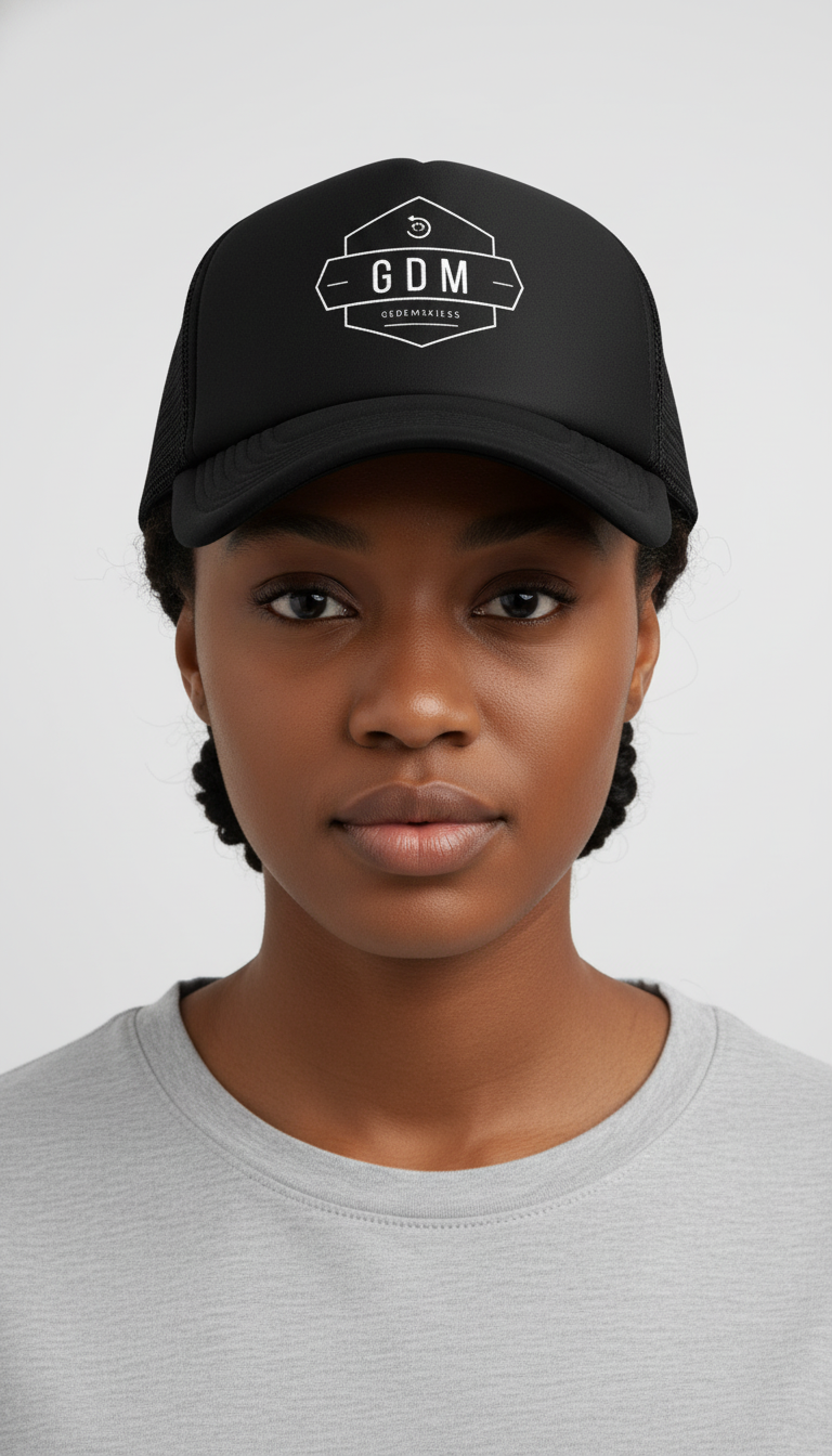 black_cap_GEDEMSKI_1_2 Black Logo Cap v2