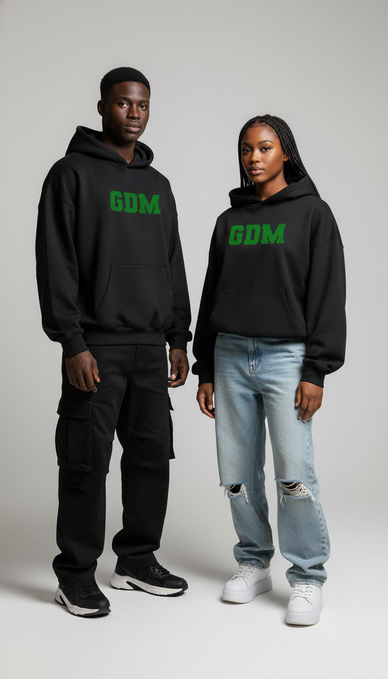 Black-Green Hoodie