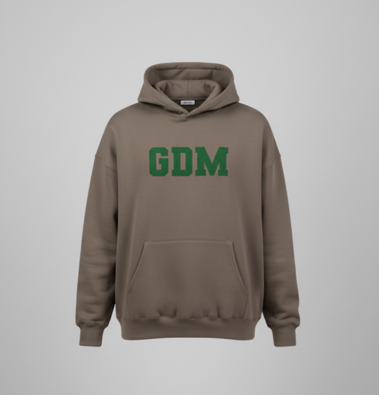 dark_brown_ash_1 Dark Brown and Green Hoodie