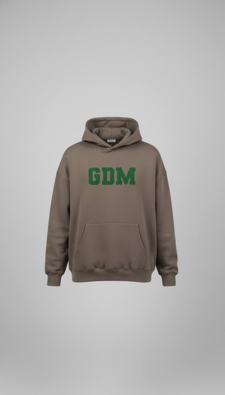 dark_brown_ash_1 Dark Brown and Green Hoodie
