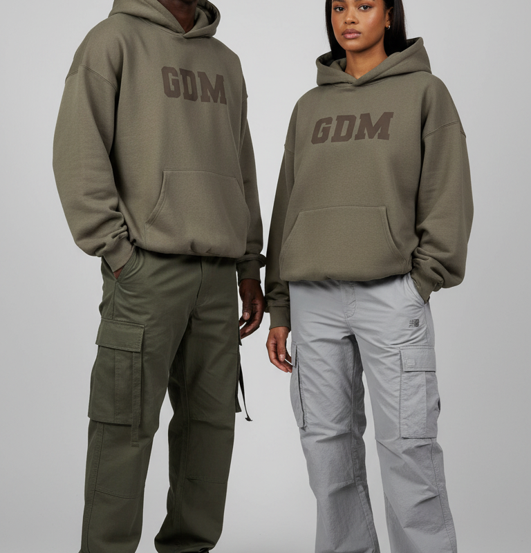 Dark Brown and Ash Hoodie