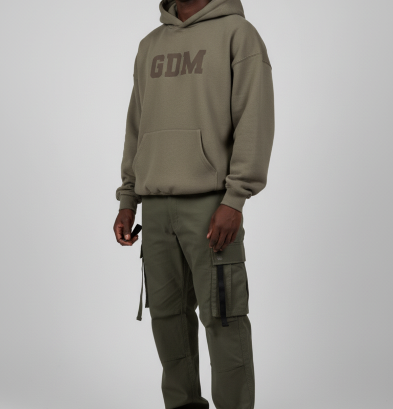 Dark Brown and Ash Hoodie