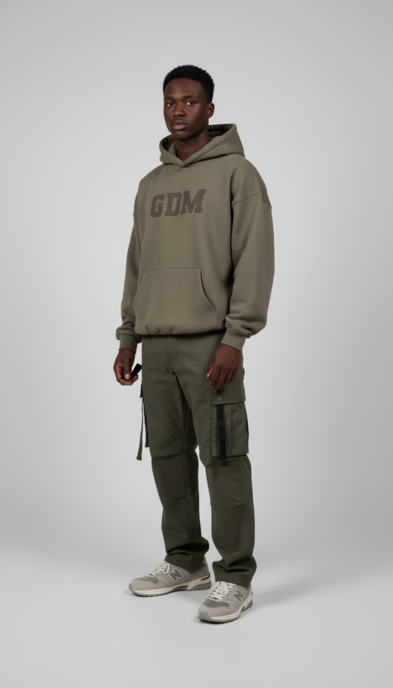 Dark Brown and Ash Hoodie