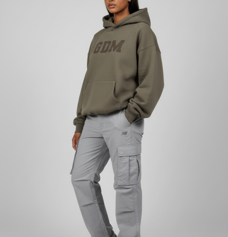 Dark Brown and Ash Hoodie