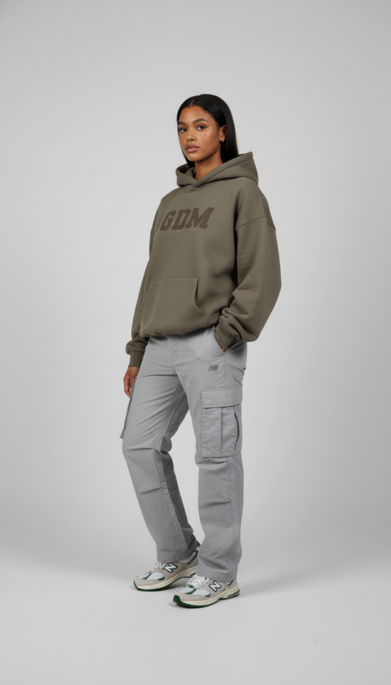 Dark Brown and Ash Hoodie