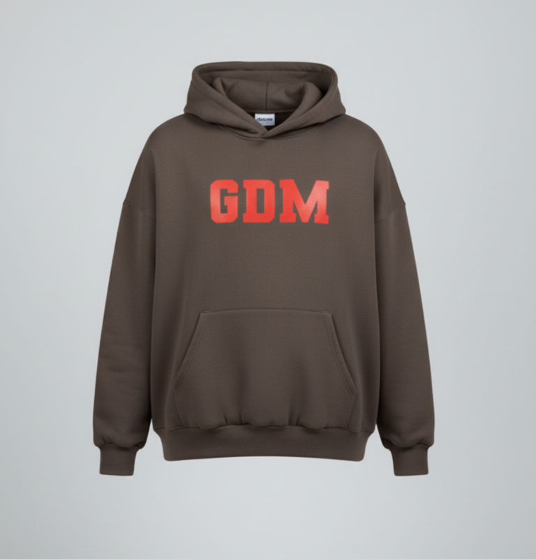 dark_brown_red_1 Brown GDM Hoodie