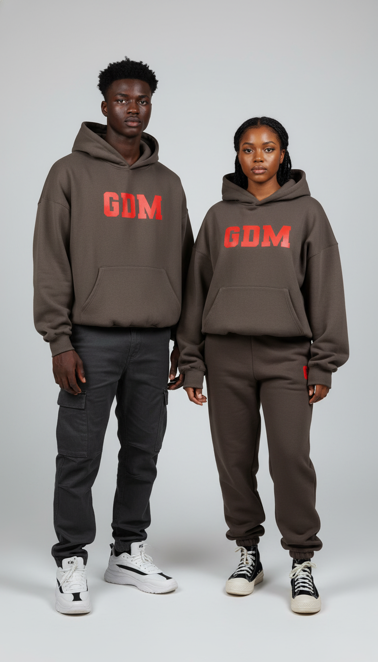dark_brown_red_2 Brown GDM Hoodie