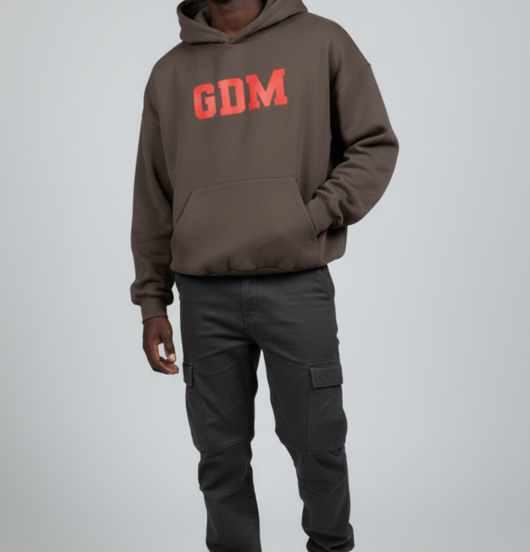 dark_brown_red_3 Brown GDM Hoodie