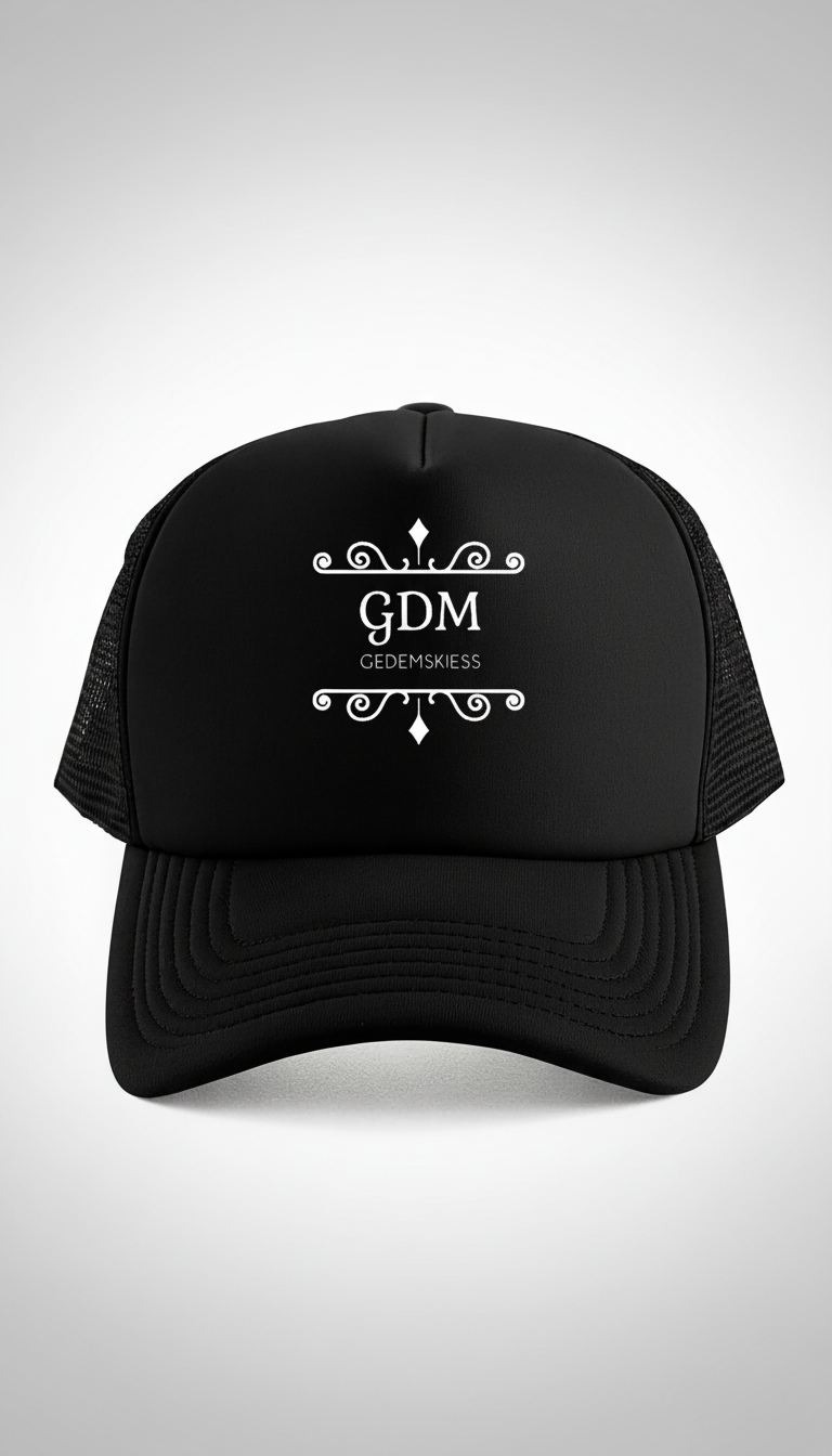 gdm_black_v3_1 Black Logo Cap v3