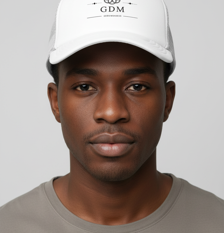gdm_white_v2_2 White Logo Cap v2