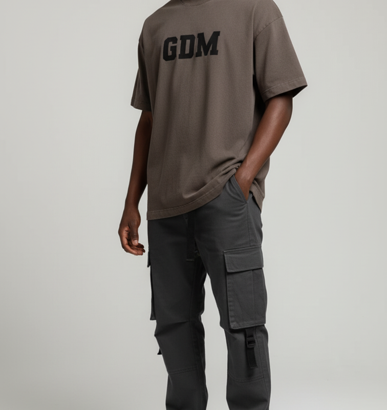 hi_dbrown_black_4 Espresso Brown and Black T-Shirt