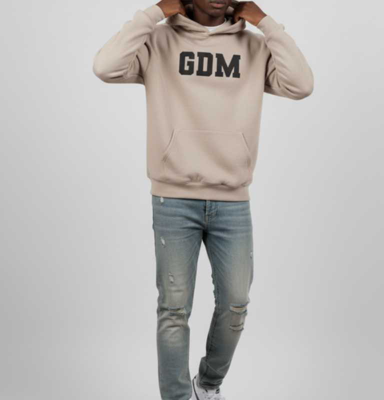 light_brown_black_3 Light Brown and Black Hoodie