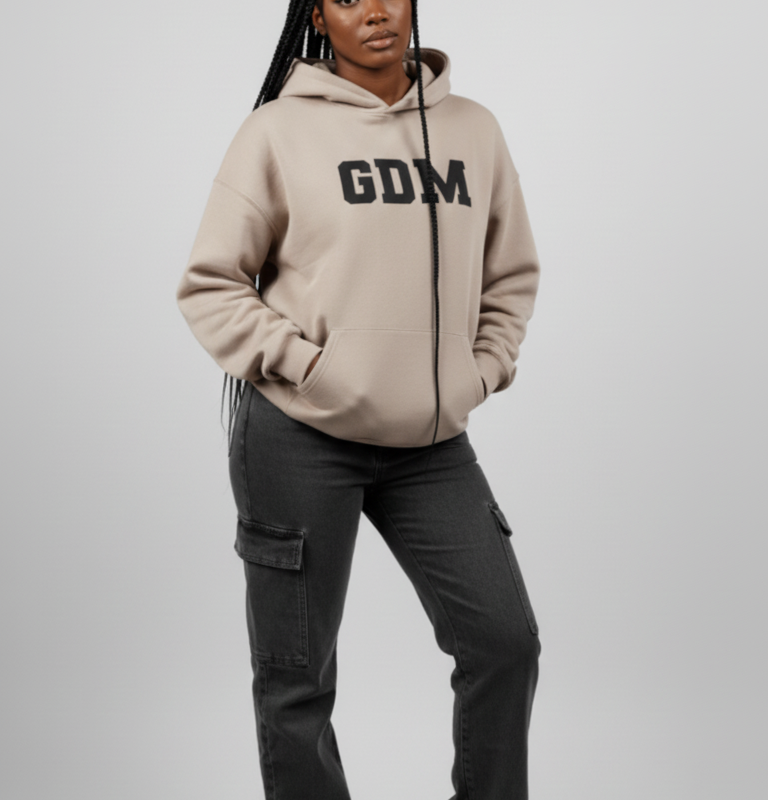 light_brown_black_4 Light Brown and Black Hoodie